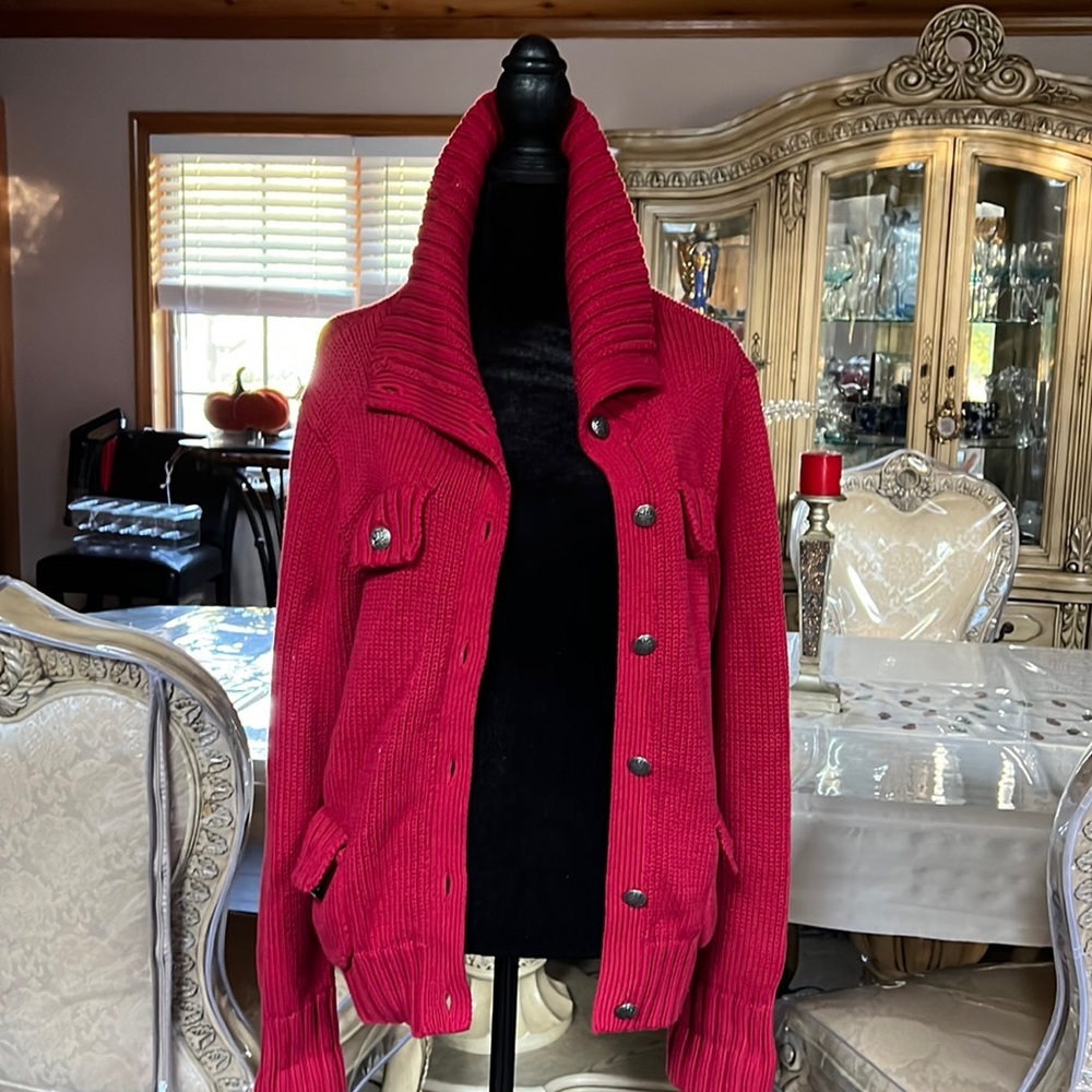 Chicos red cardigan
